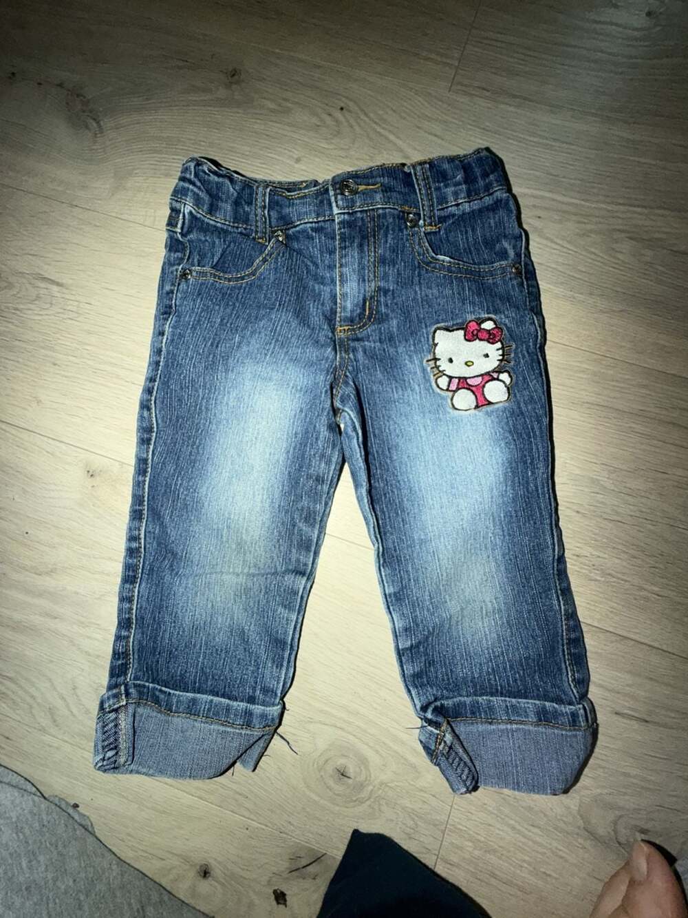 Sanrio Hello Kitty Girls Embroidered Denim Jeans